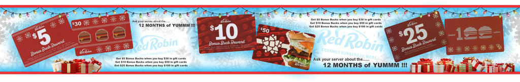 30" Holiday Table Banner 2025 GIFT CARD PROMOTION